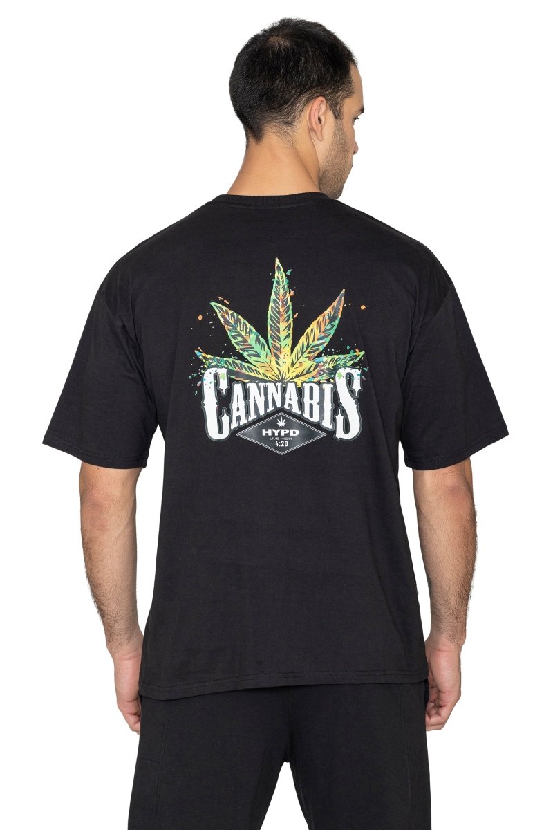 Black Cannabis Oversized T-Shirt - HYPD Sports