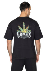 Black Cannabis Oversized T-Shirt - HYPD Sports