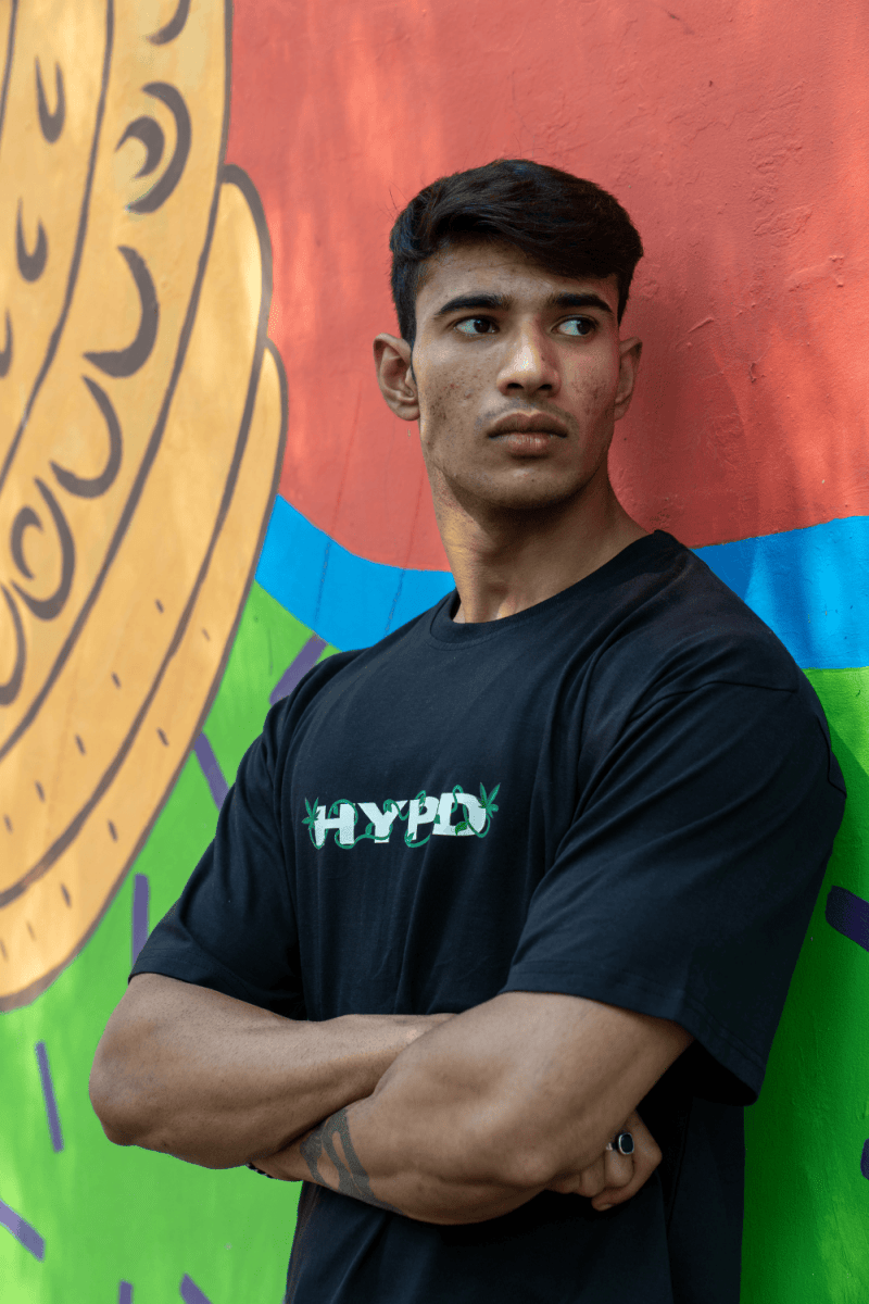 Black Cannabis Oversized T-Shirt - HYPD Sports