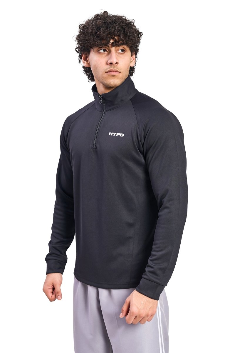 Black Core 1/4 Zip Upper - HYPD Sports
