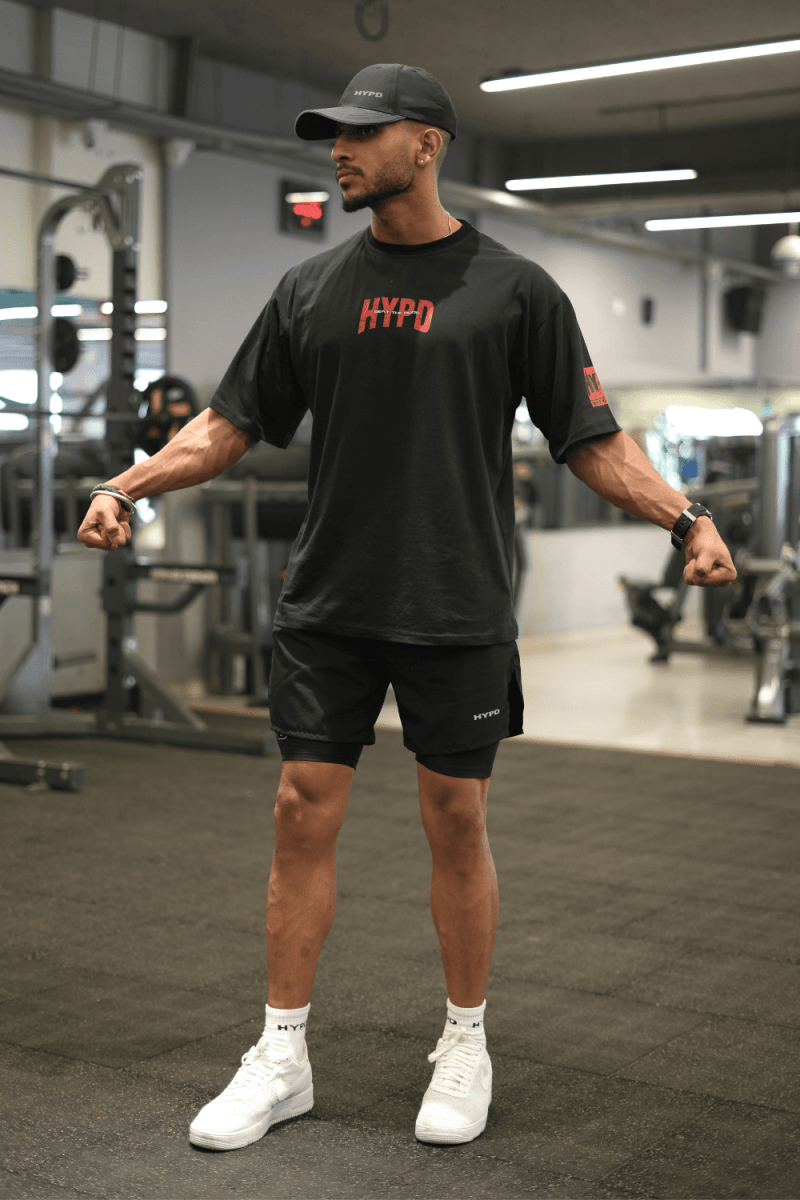 Black Dumbell Oversized T-shirt - HYPD Sports