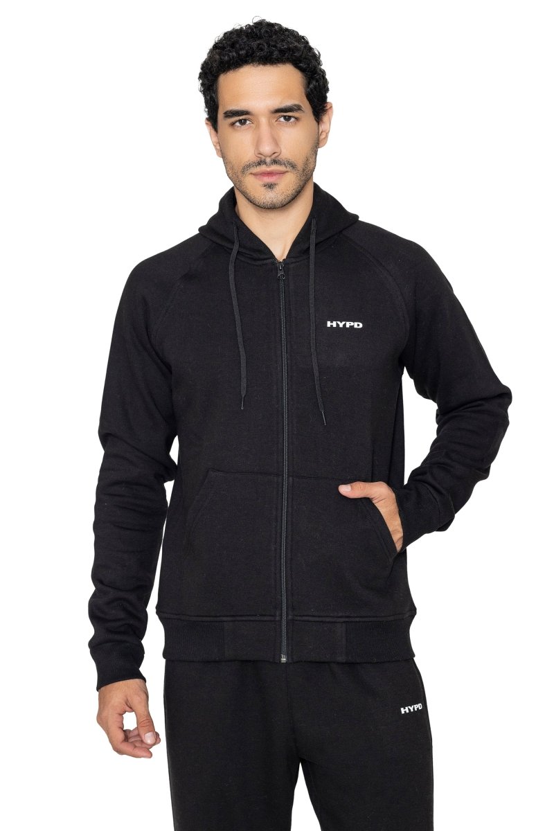 Black Encore Zip Hoodie - HYPD Sports