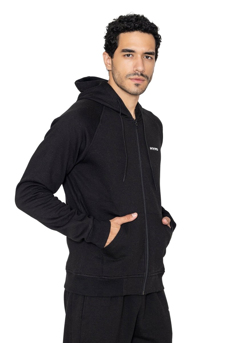 Black Encore Zip Hoodie - HYPD Sports