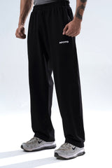 Black Essential Straight Fit Track Pants