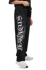 Black Grunge Beat The Odds Straight Baggy Pants