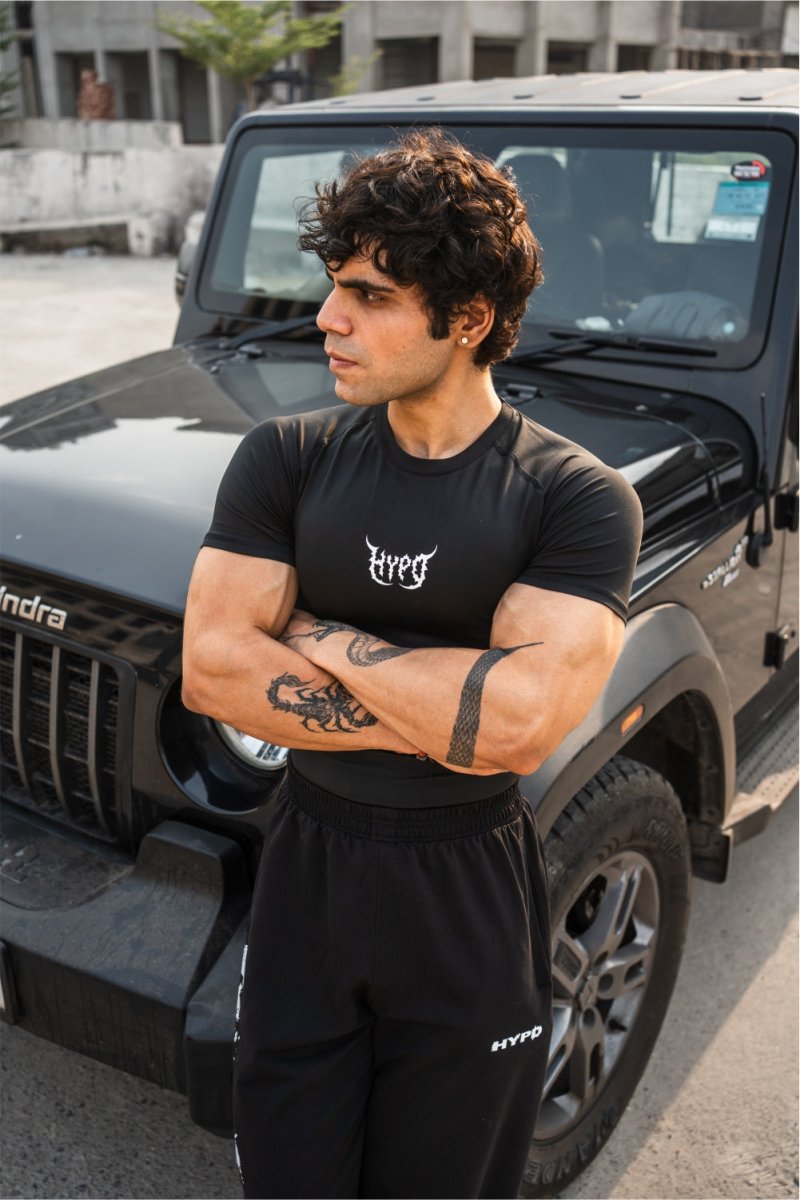Black Grunge Compression T-Shirt