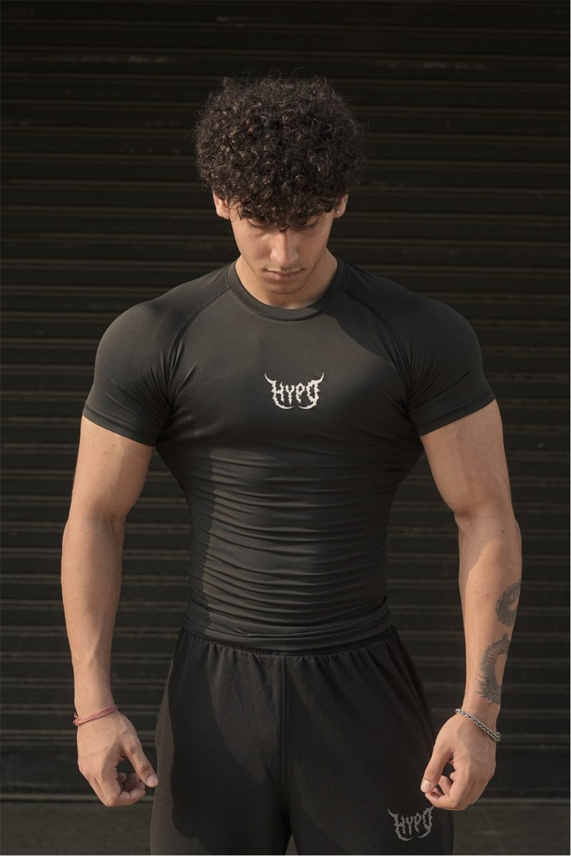 Black Grunge Compression T-Shirt