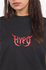 Black Grunge Oversized Tank Top With Red Print