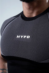 Black HYPEX Seamless Compression T-Shirt for Men