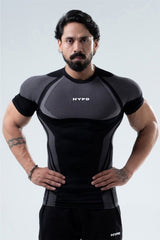 Black HYPEX Seamless Compression T-Shirt for Men