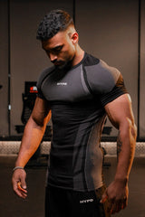 Black HYPEX Seamless Compression T-Shirt for Men