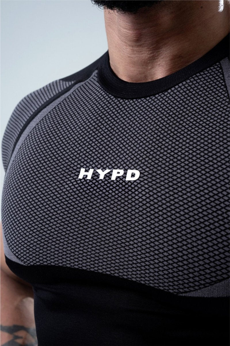 Black HYPEX Seamless Compression T-Shirt for Men
