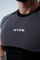 Black HYPEX Seamless Compression T-Shirt for Men