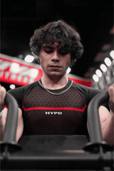 Black Legacy Compression T-Shirt With Red Print - HYPD Sports