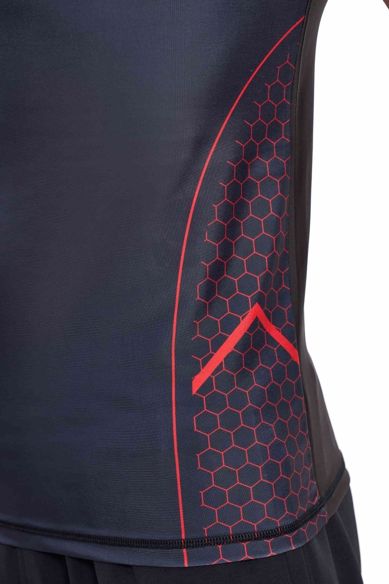 Black Legacy Compression T-Shirt With Red Print - HYPD Sports