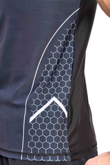 Black Legacy Compression T-Shirt With White Print - HYPD Sports