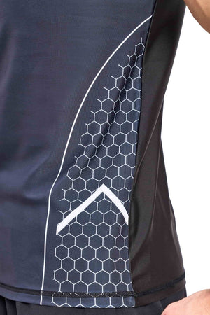 Black Legacy Compression T-Shirt With White Print - HYPD Sports