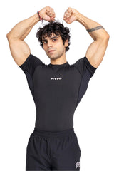 Black Mesh Compression T-Shirt