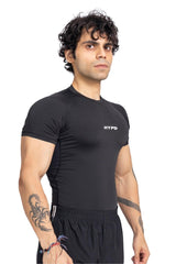 Black Mesh Compression T-Shirt