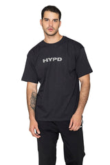 Black Oversized T-Shirt Puff Print(Grey) - HYPD Sports