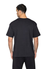 Black Oversized T-Shirt Puff Print(Grey) - HYPD Sports