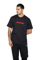 Black Oversized T-Shirt Puff Print(Red) - HYPD Sports