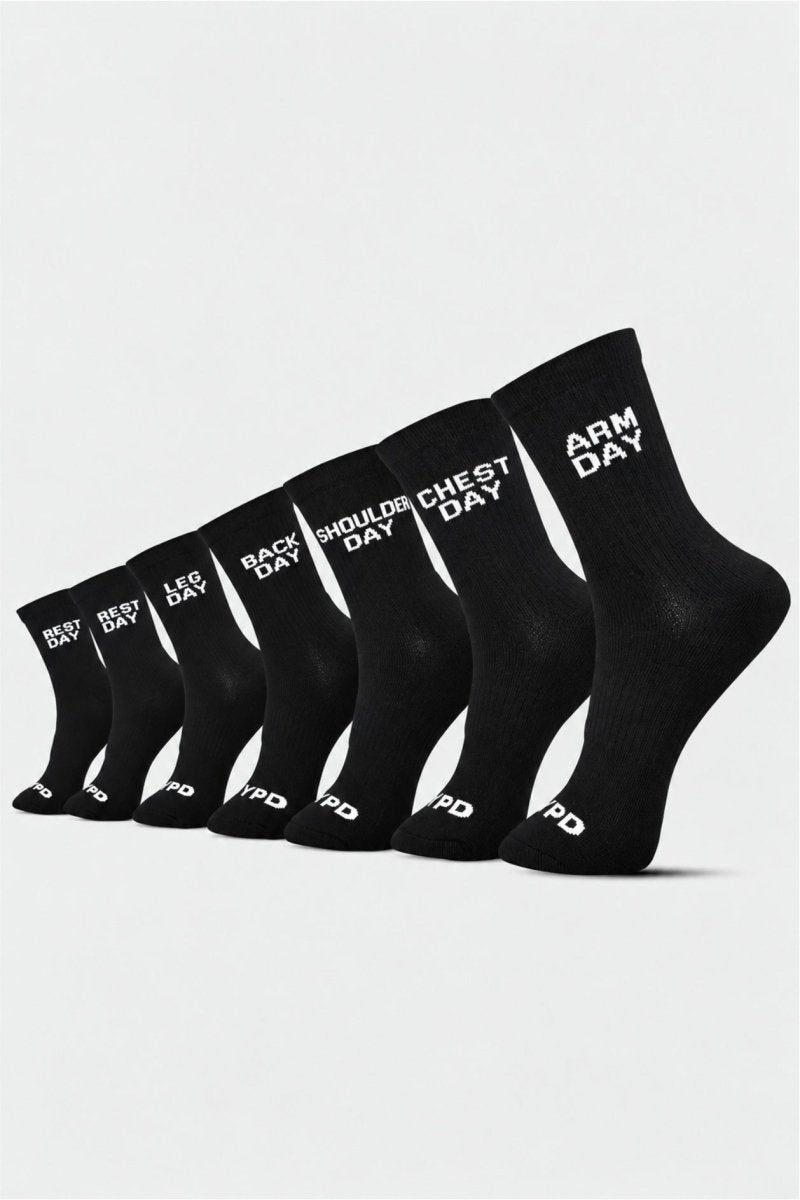 Black Pack of 7 Everyday Workout Socks