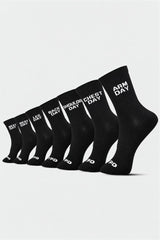 Black Pack of 7 Everyday Workout Socks