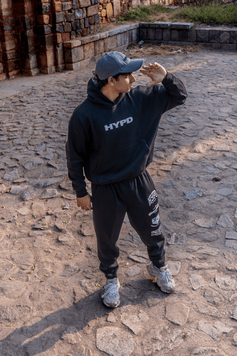 Black Puff Oversized Hoodie - HYPD Sports