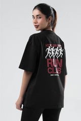 Black Run Club Oversized T-Shirt Women