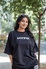 Black Shoot For The Moon Oversized T-Shirt Women - HYPD Sports