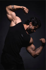 Black Signature Ribbed Vest