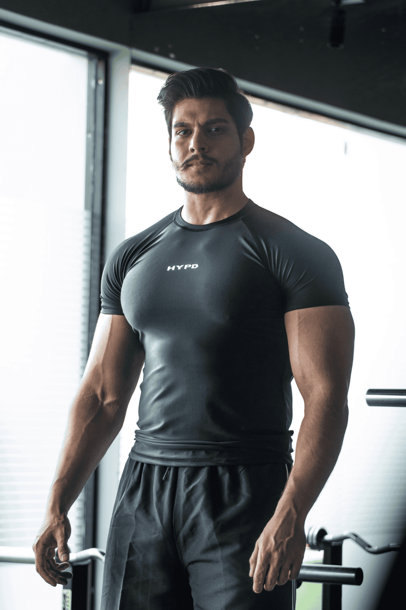 Black Stealth Compression T-Shirt - HYPD Sports
