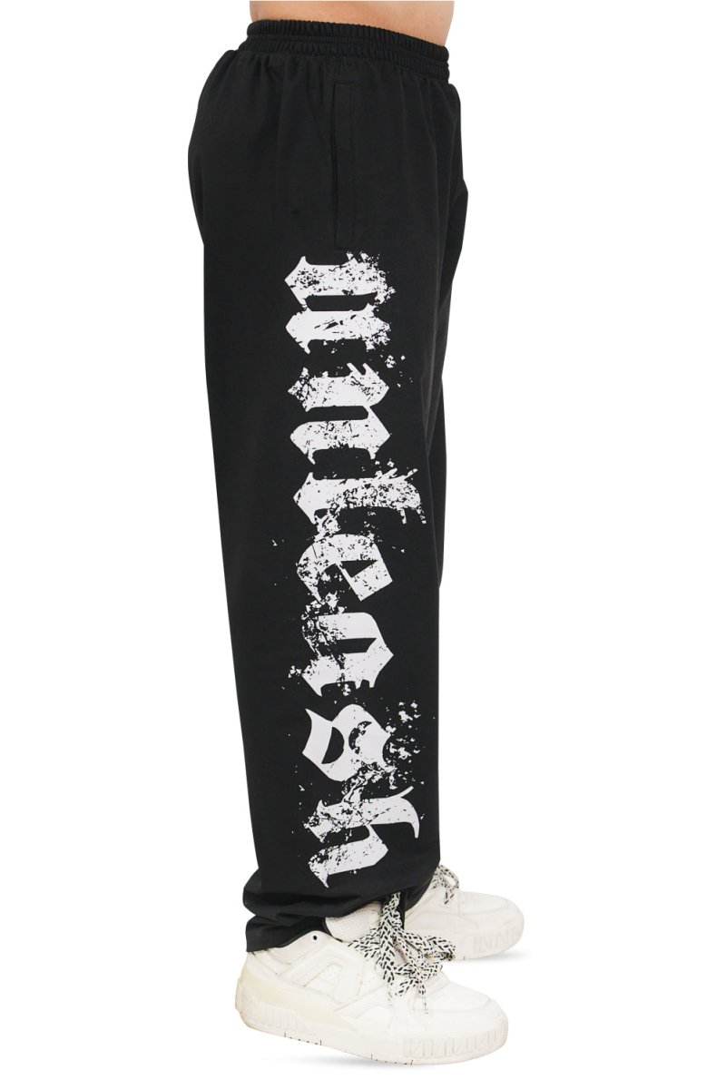 Black Unleash Straight Baggy Pants