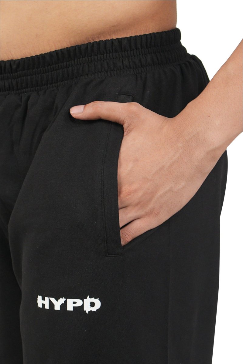 Black Unleash Straight Baggy Pants