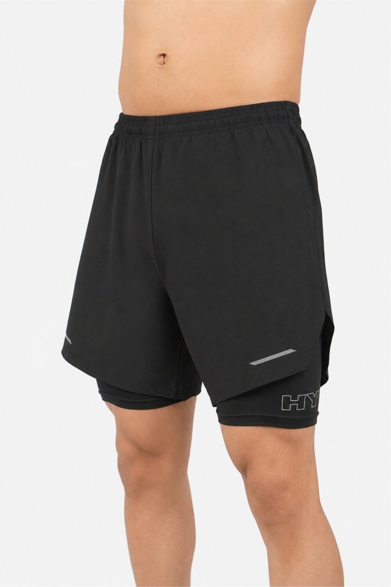 Black Velocity 2 in 1 Shorts
