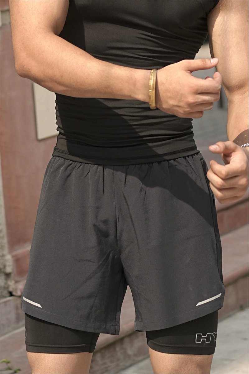 Black Velocity 2 in 1 Shorts