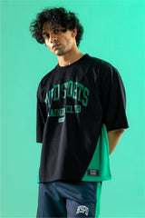 Black/Green Training Club Mesh Oversized Jersey
