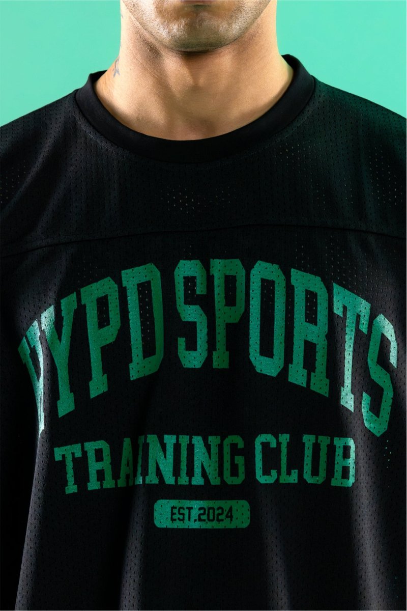 Black/Green Training Club Mesh Oversized Jersey