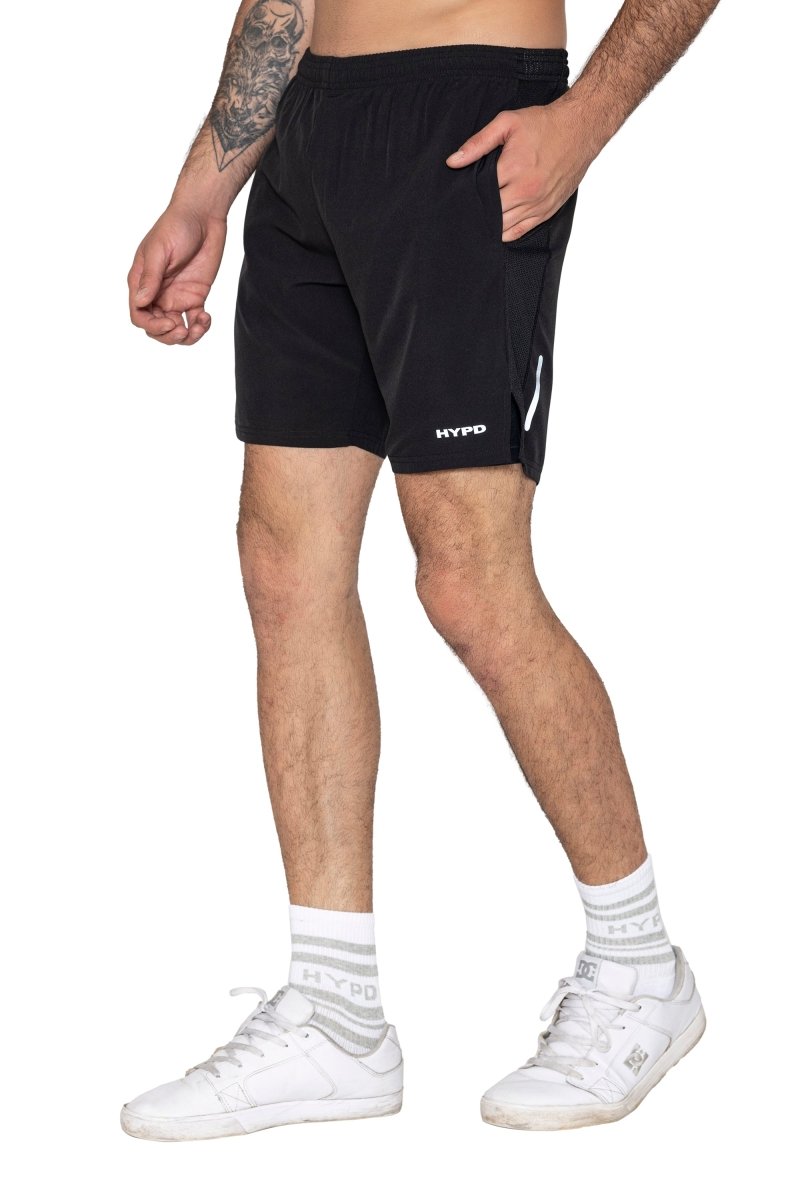Black/Grey Elite 2 in 1 Shorts - HYPD Sports