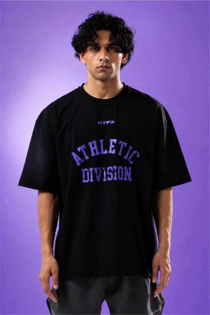 Black/Purple Athletic Division Oversized T-Shirt