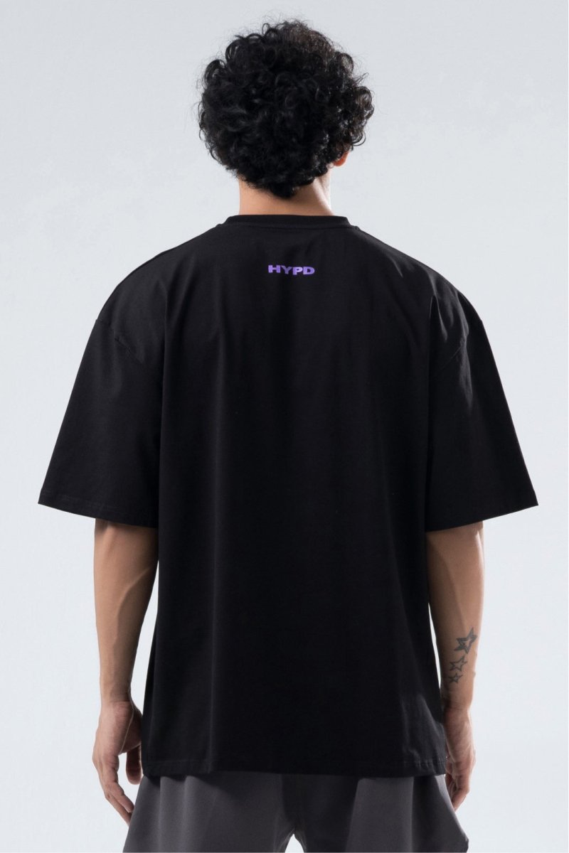 Black/Purple Athletic Division Oversized T-Shirt