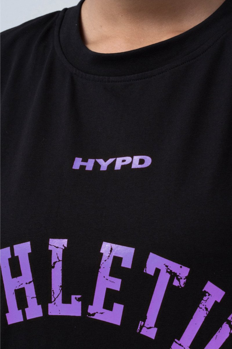 Black/Purple Athletic Division Oversized T-Shirt Women