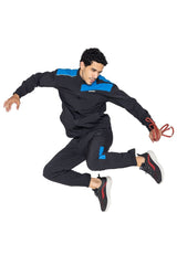 Black/Royal Coral Tracksuit - HYPD Sports
