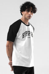 Black/White Raglan Oversized T-Shirt