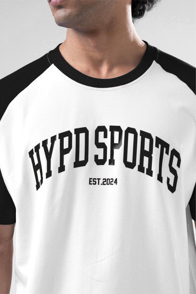 Black/White Raglan Oversized T-Shirt