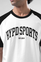 Black/White Raglan Oversized T-Shirt