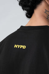 black/yellow athletic division oversized t-shirt men 