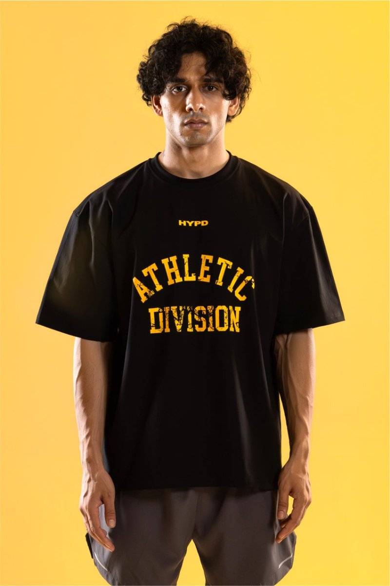 Black/Yellow Athletic Division Oversized T-Shirt