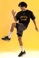 Black/Yellow Athletic Division Oversized T-Shirt